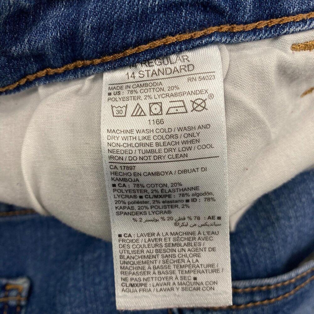 Old Navy Super Skinny Mid rise‎ Women's size 14 Medium Wash Blue Denim jeans - Picture 4 of 4